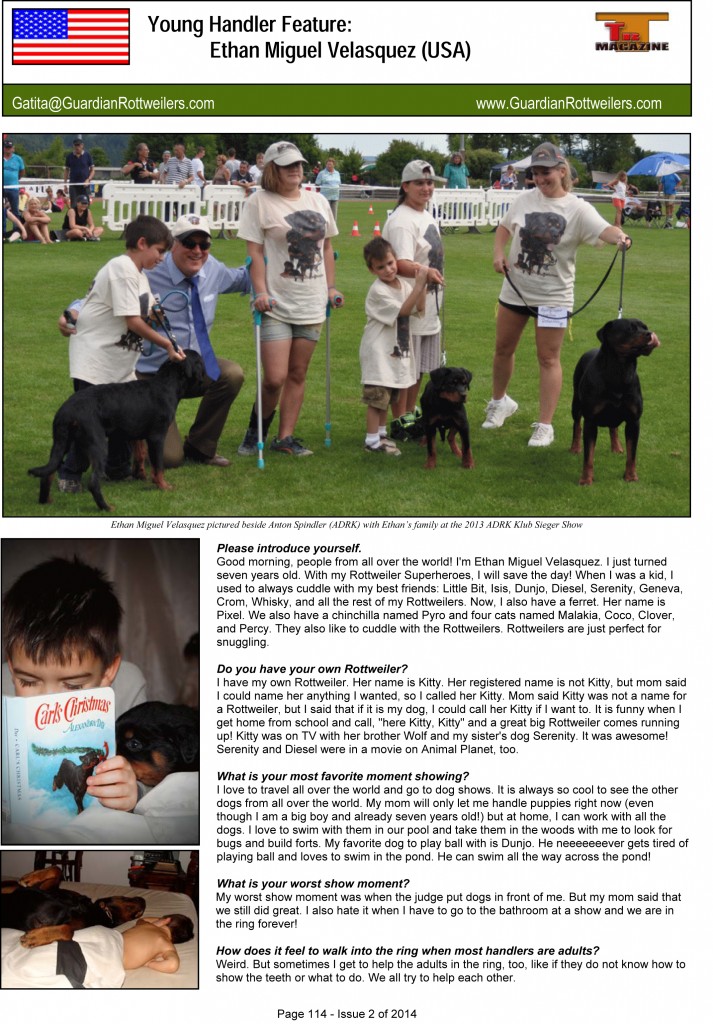 G:Magazine Issue 2 of 2014Young HandlerYoung Handler - ISsue